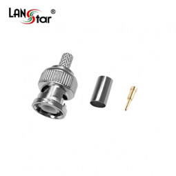 BNC콘넥터, TOOL형, RG59, 콘넥터외경 4.5mm,RING내경 6.5mm