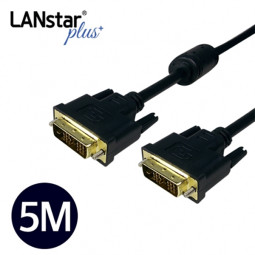 DVI 싱글 케이블 , 싱글-D, DVI18+1P M/M, 5M