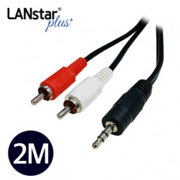 D[70060]Plus-AV케이블, 2RCA/M-3.5ST/M, 2M 