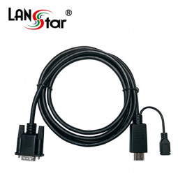 HDMI TO VGA 컨버터 케이블 1.8M/ With Power-Micro B(F)