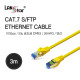 CAT.7 랜케이블, SSTP, 50u Gold, 3M, Yellow