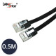 UTP평면 랜케이블 , CAT.6 DIRECT 0.5M, BLACK(▶검정◀)