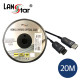 HDMI REAL 2.0 하이브리드 광케이블 , 19P M/M, Black, 4K*2K 60Hz 20M