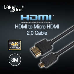 HDMI to Micro HDMI 2.0 케이블 3m , 4K 60Hz (80개)