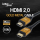 HDMI 2.0 케이블 , 10M , 골드메탈 케이스 , 4K 60Hz , 26+28AWG