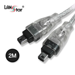 1394투명케이블 , 4P-4P, M／M, 2M
