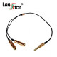 모바일 스테레오변환케이블, 3.5ST/M-2*3.5ST/F, 고급형 메탈, 0.3M