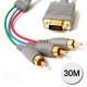 RGB／3R케이블 , HDB15P／M-3RCA／M, 30M