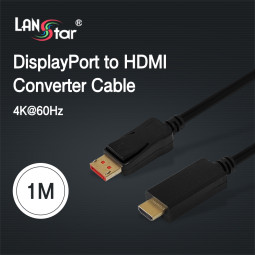 [LANstar] 디스플레이포트 to HDMI, 4K*2K 60Hz, 1M [30563]