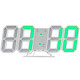 무소음 LED green 탁상 알람 시계 온도 달력 기능 벽시계 USB전원 EC-CL4-g