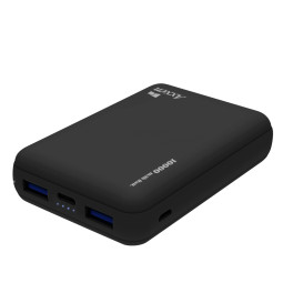 액센 B111 듀얼포트 보조배터리 10000mAh 5핀 C타입 입력지원 블랙