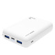 액센 B111 듀얼포트 보조배터리 10000mAh 5핀 C타입 입력지원 화이트