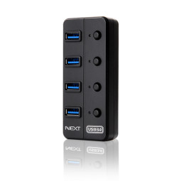 NEXT-704U3 USB3.0 4포트 유전원허브(포트별 전원스위치제공)