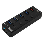 NEXT-UH305 USB3.0 4포트 + 1포트 충전포트지원 유전원허브