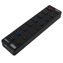 NEXT-UH308 USB3.0 7포트 + 1포트 충전포트지원 유전원허브