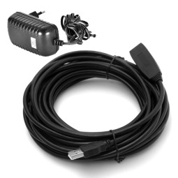 NEXT-USB10PW USB2.0 리피터 10M 케이블(5V 3A아답터 포함)